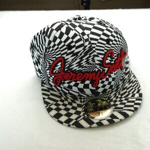 Jeremy Scott x New Era 59Fifty Fitted Hat 7 1/2 Black‎ White Optical Illusion